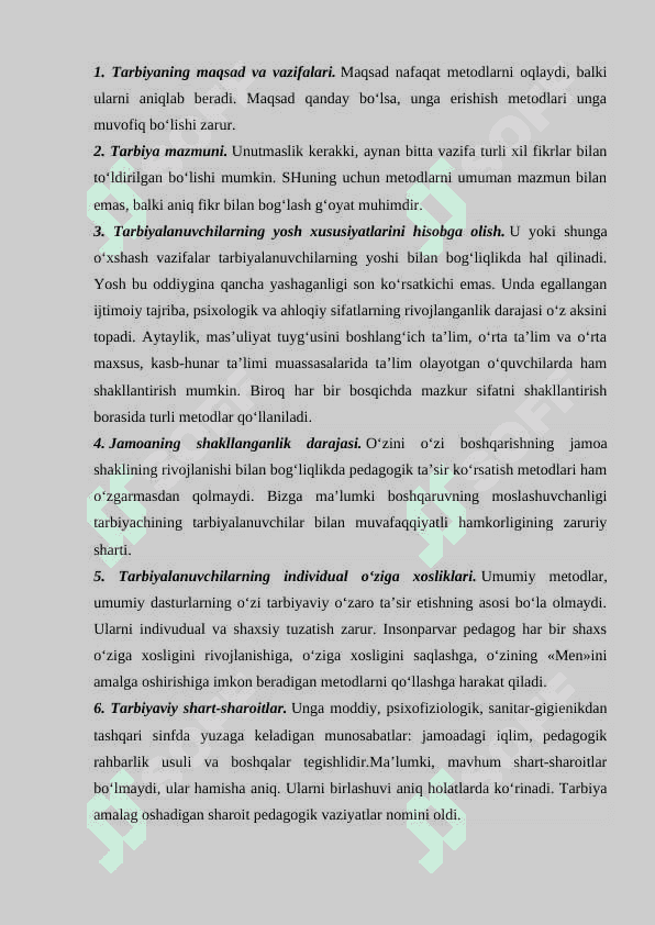 KICHIK MAKTAB YOSHIDAGI O‘QUVCHILARNI TARBIYALASH METODLARI VA VOSITALARI 8