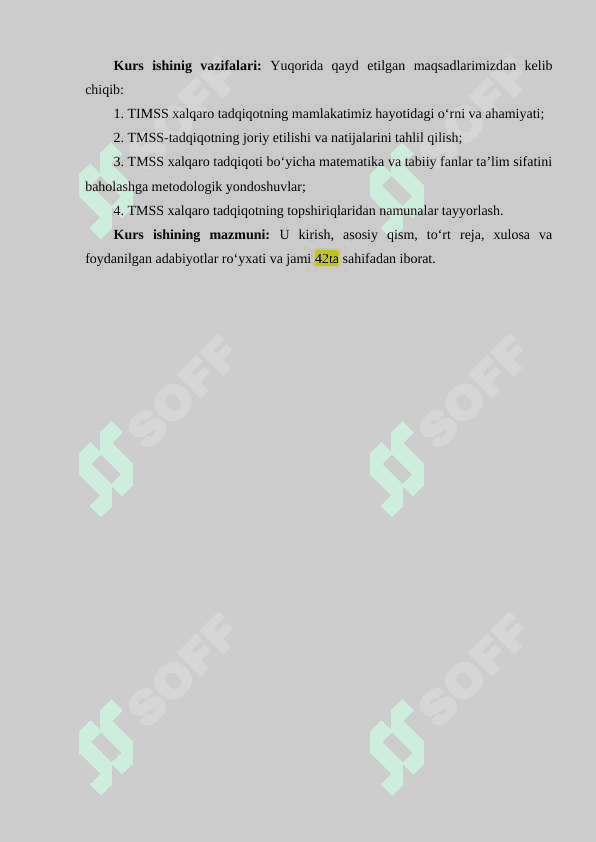 TIMSS (Trends in International Mathematics and Science Study (TIMSS) 4 va 8-sinf oquvchilarining matematika va tabiiy yonalishdagi fanlardan ozlashtirish darajasini baholash uchun) tadqiqotlari haqida umumiy tushuncha 7