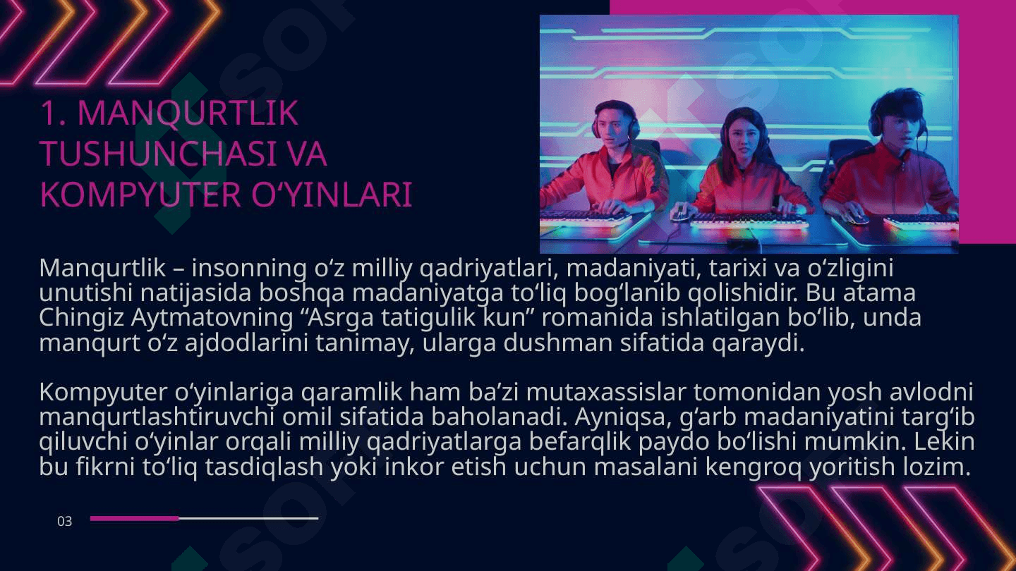 Kompyuter oyinlari manqurtlik vositasi 3