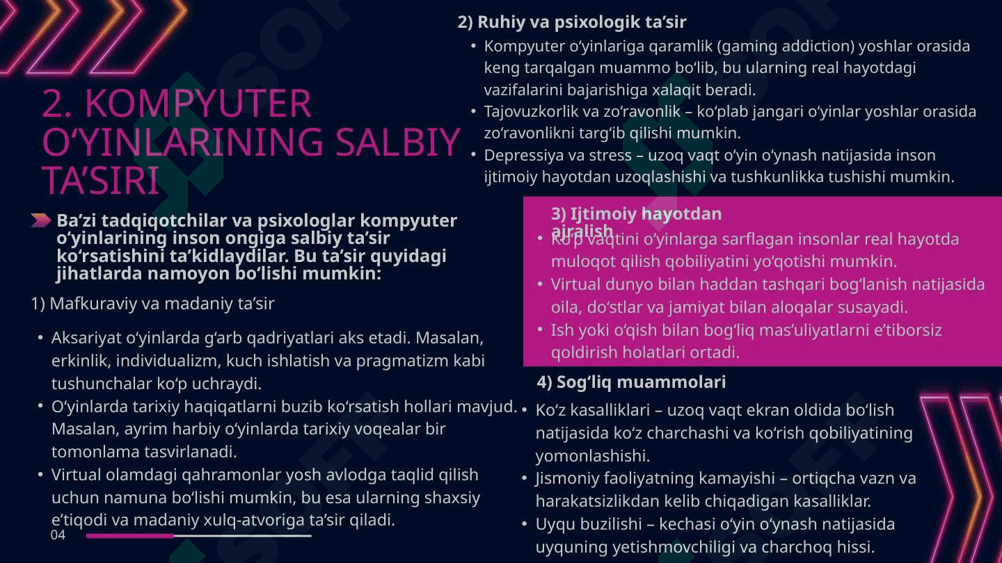 Kompyuter oyinlari manqurtlik vositasi 4