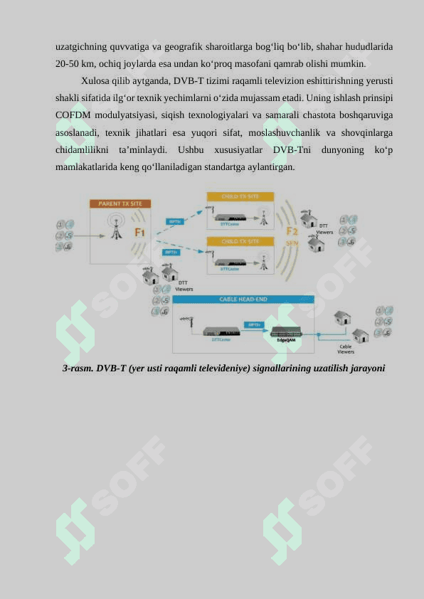 DVB-T va DVB-S tizimlarining ishlash prinsplari va qo’llanilishi 8