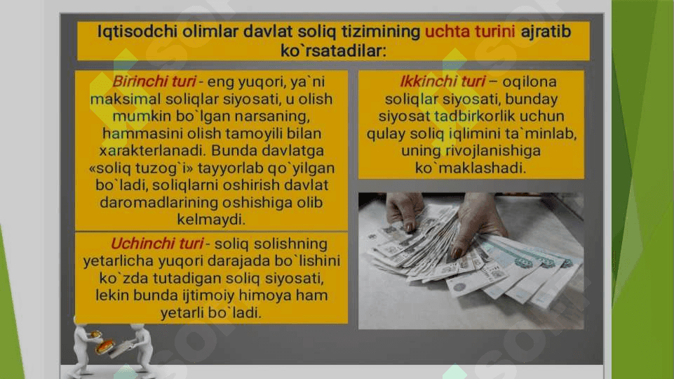 Soliq Tizimi va Uning Iqtisodiyotni Rivojlantirishdagi O`rni PPTX 4