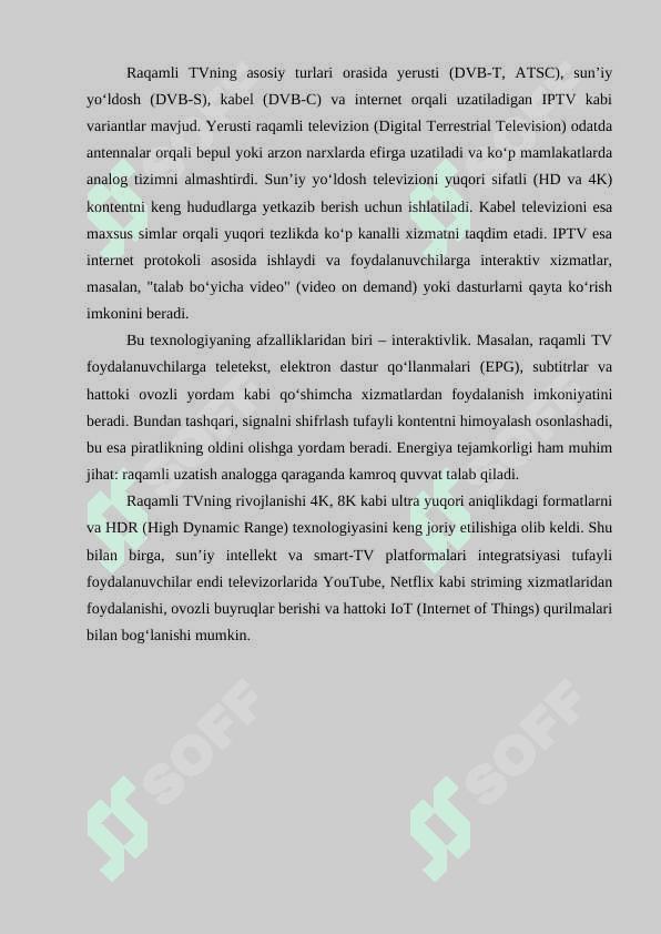 Raqamli TV va RE uzatkichlar va qabul  qilgichlari 5