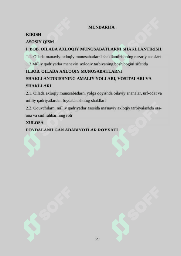 OʻQUVCHILARNI MILLIY QADRIYATLAR ASOSIDA AHLOQIY TARBIYALASHDA OILANING ROLI 2