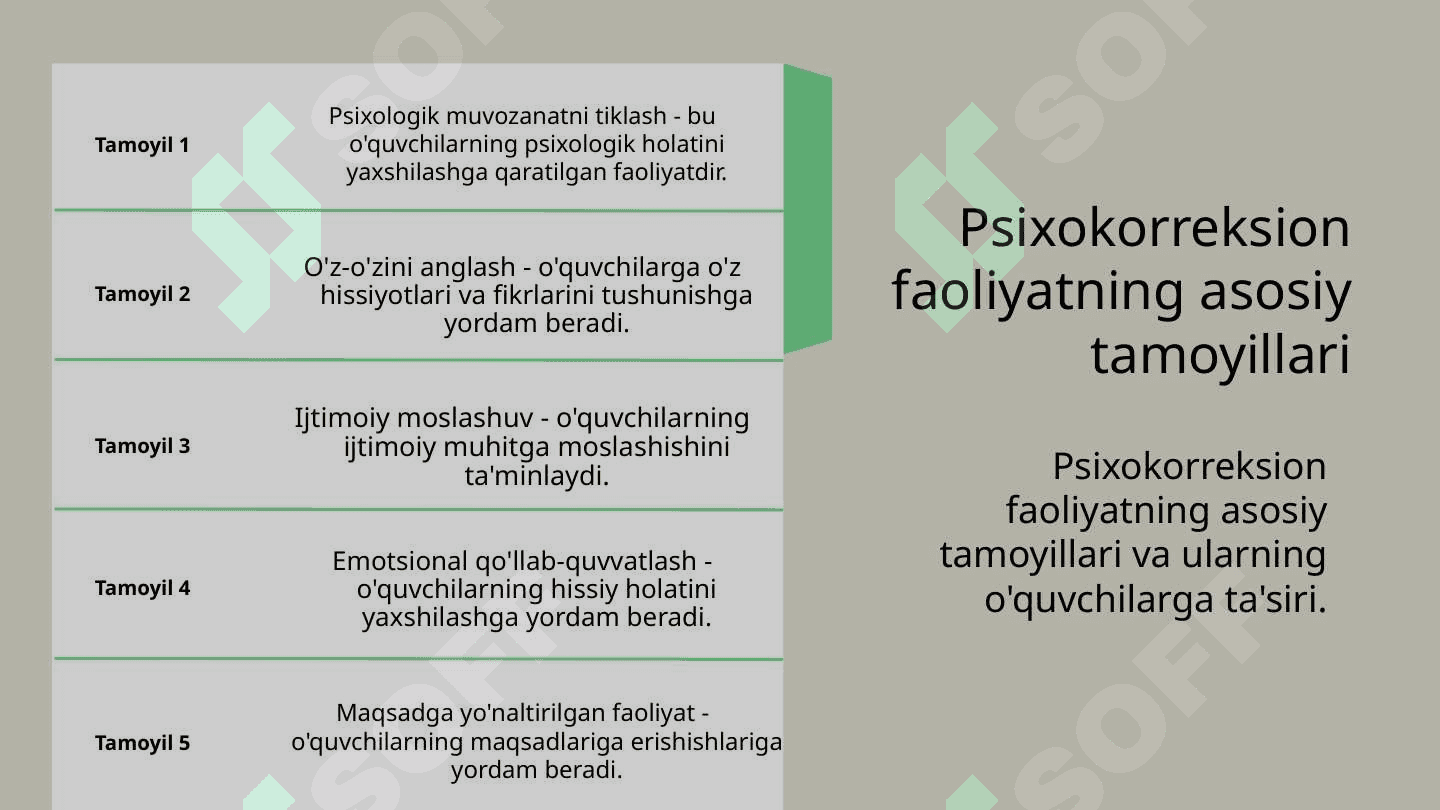 O‘QUVCHILAR BILAN PSIXOKORREKSION YO‘NALISHDA FAOLIYAT OLIB BORISH 5
