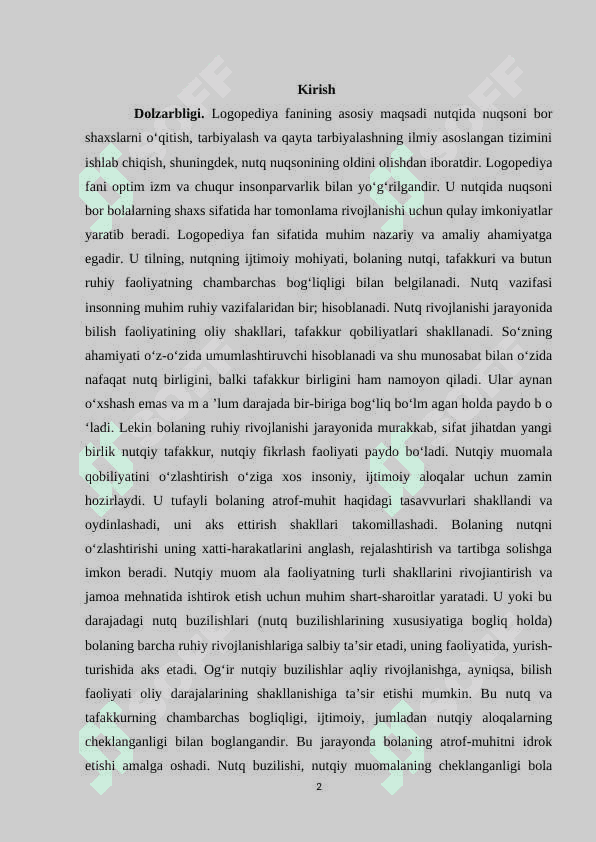 Sensor afaziyada eshituv idrokini buzilishi va uni nutq rivojlanishiga ta’siri 2