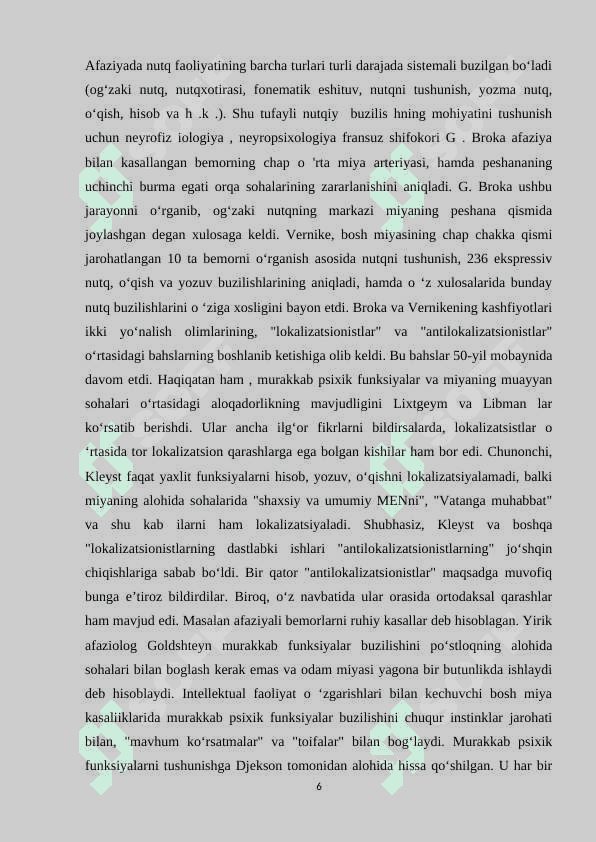 Sensor afaziyada eshituv idrokini buzilishi va uni nutq rivojlanishiga ta’siri 6