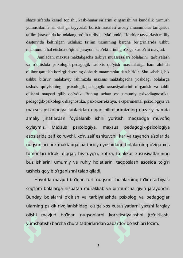 Maktabgacha yoshdagi bolalarni psixologik pedagogik tashxis qilish metodlari 3