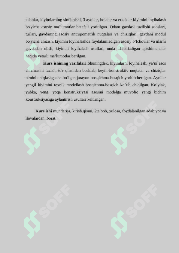 AYOLLAR YENGIL KO’YLAGI ANDOZASINI TAYYORLASH, GAZLAMAGA JOYLASHTIRISH VA BICHISH 4