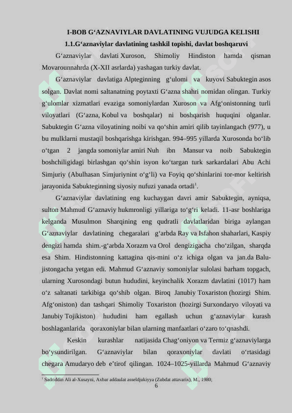 G'aznaviylar davlatining vujudga kelishi. 6