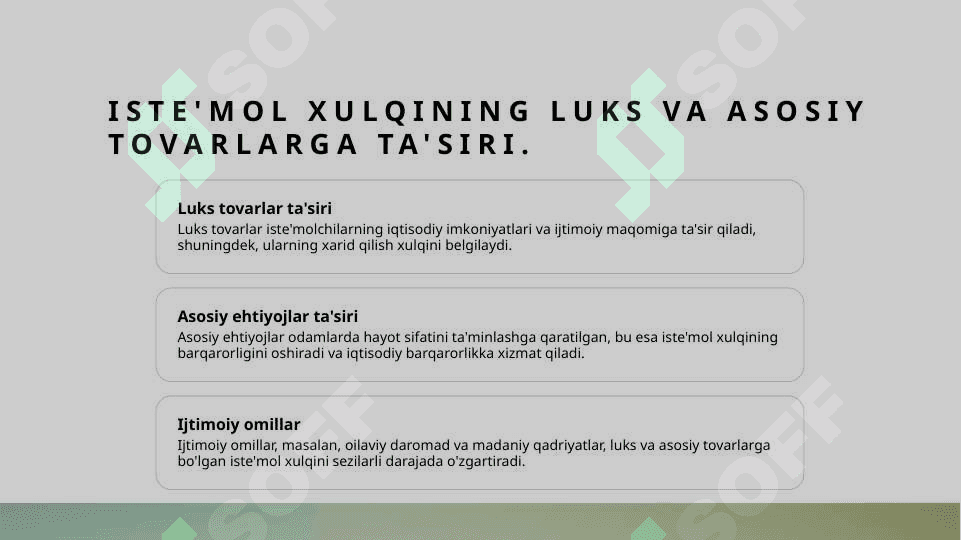 Past toyifali oliy toyifali va birlamchi ehtiyoj tovarlar 8