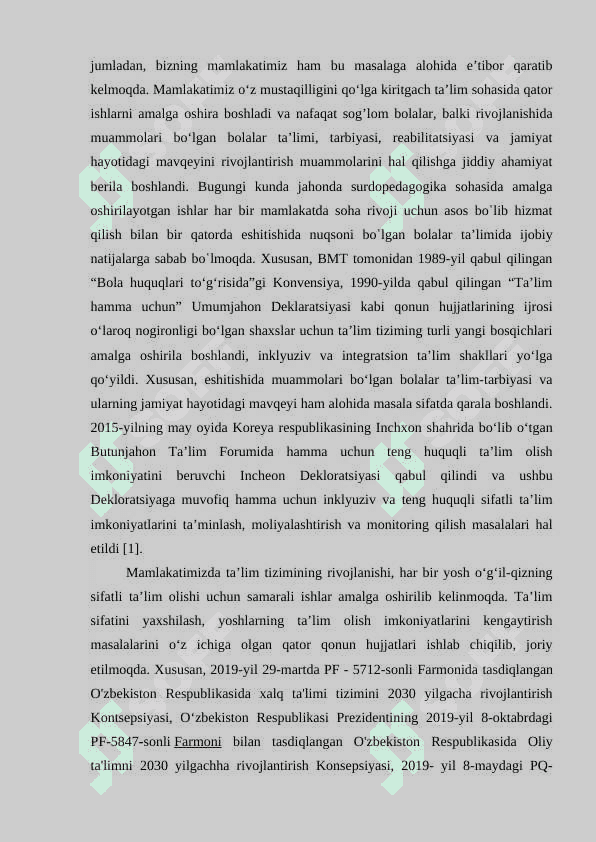 “7-9 yoshli serebral falajli(BSF) bolalarning boshlang'ich  ko‘nikmalarini logopedik ish jarayonida shakllantirish” 3