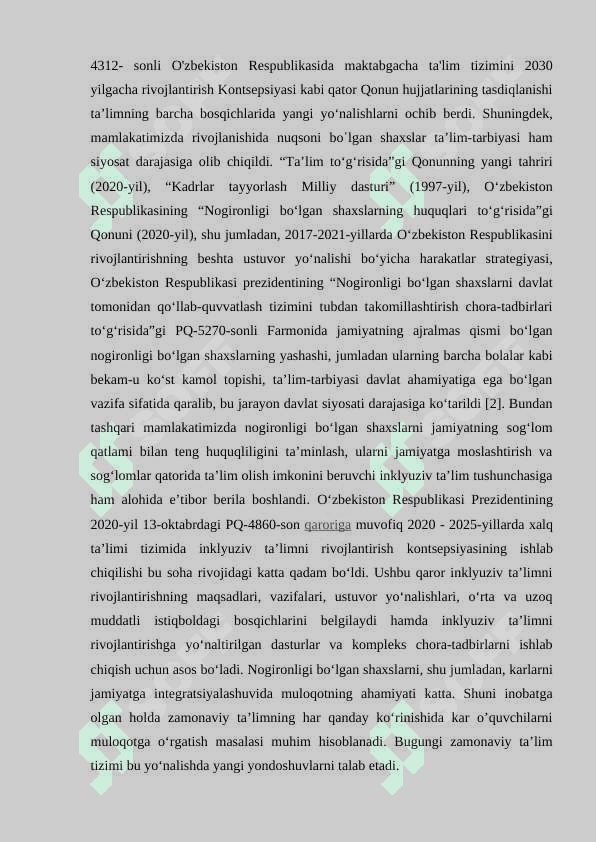 “7-9 yoshli serebral falajli(BSF) bolalarning boshlang'ich  ko‘nikmalarini logopedik ish jarayonida shakllantirish” 4