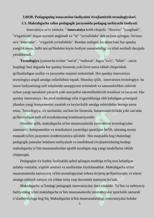 Innavatsion pedagogik texnalogiyalar asosida loyihalash usullari 5