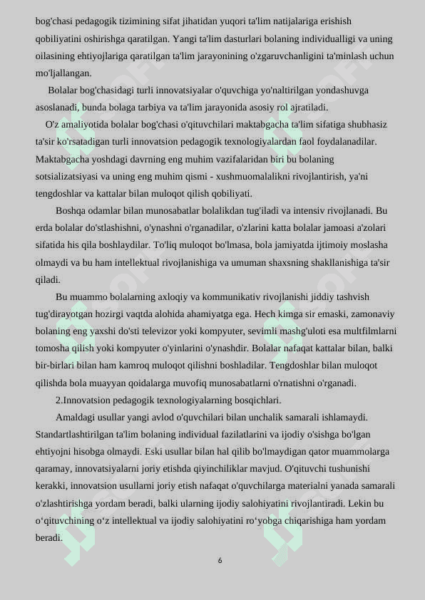 Innavatsion pedagogik texnalogiyalar asosida loyihalash usullari 6