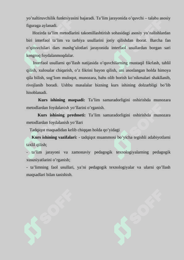 PEDAGOGIK FANLARNI O’QITISHDA MUNOZARA METODIDAN FOYDALANISH METODIKASI 3