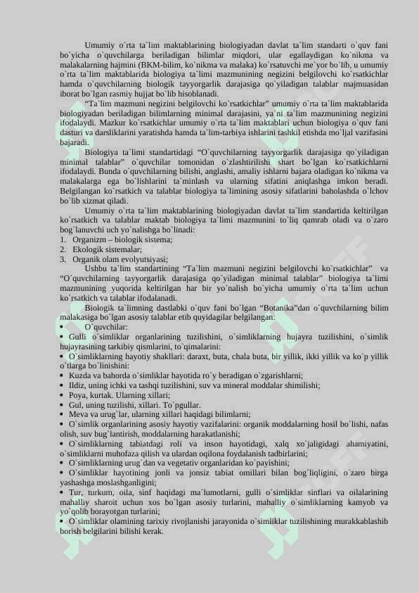 Biologiya oqitish metodikasidan lab mashgulotlari 4