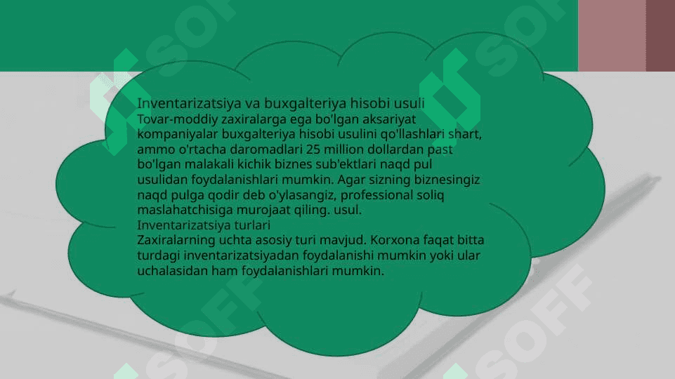 Inventarizatsiya o‘tkazish va natijasini rasmiylashtirish tartibi 6