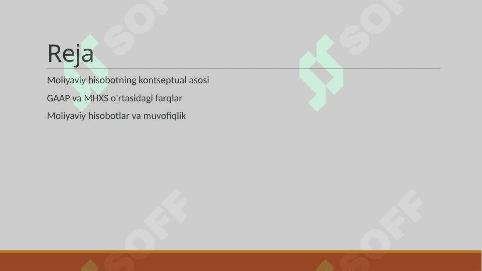 Moliyaviy hisobotning kontseptual asosi va GAAP MHXS va GAAP ortasidegi asosiy farqlar 2