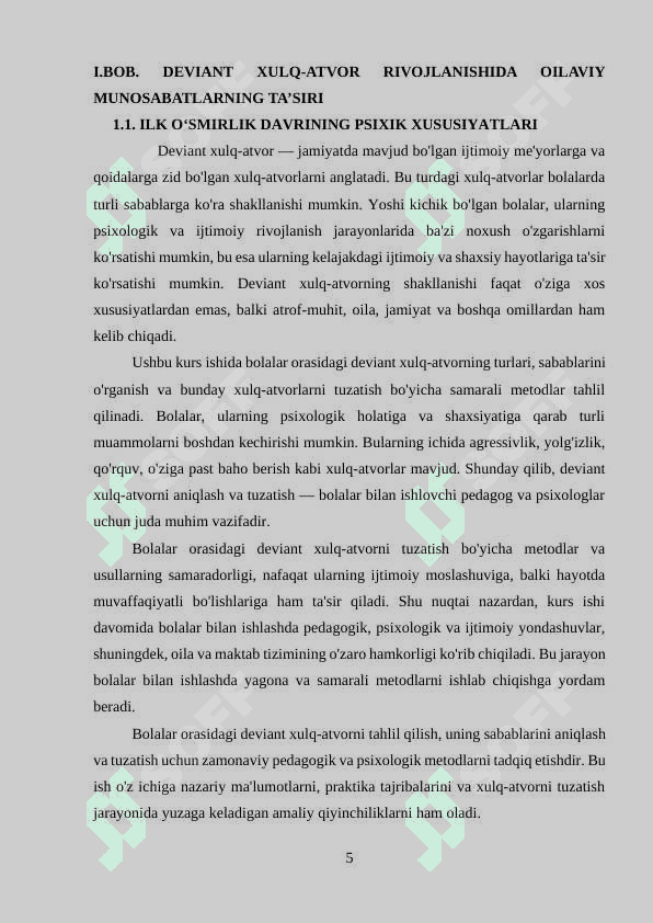 O’smirlarda devient xulq-atvor shakllanishida oilaviy nizolarning ta‘siri 5