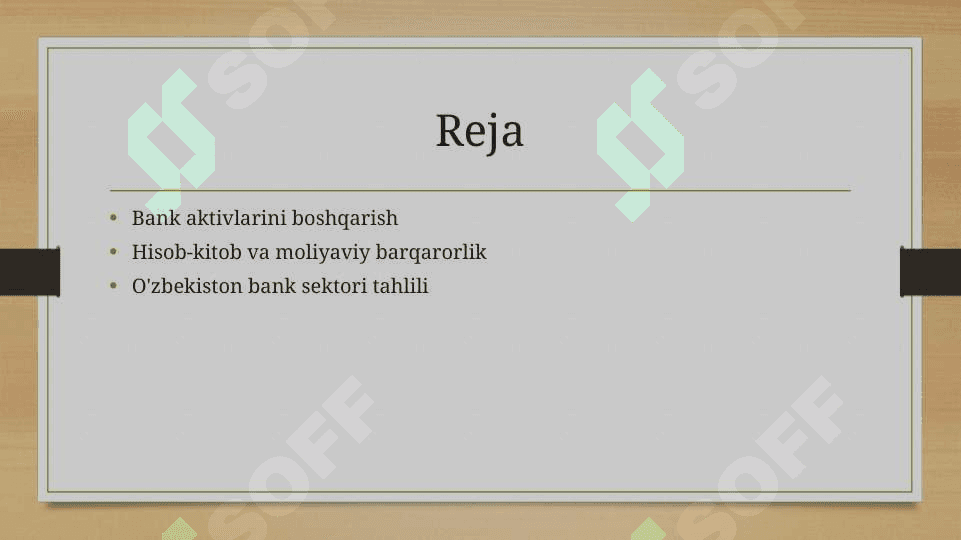 Banklarning aktiv operatsiyalari va hisobi 2