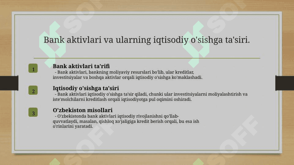 Banklarning aktiv operatsiyalari va hisobi 7