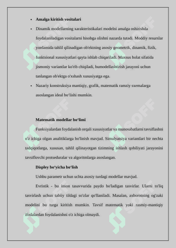 Dinamik modellarni identifikatsiyalash usullari 3