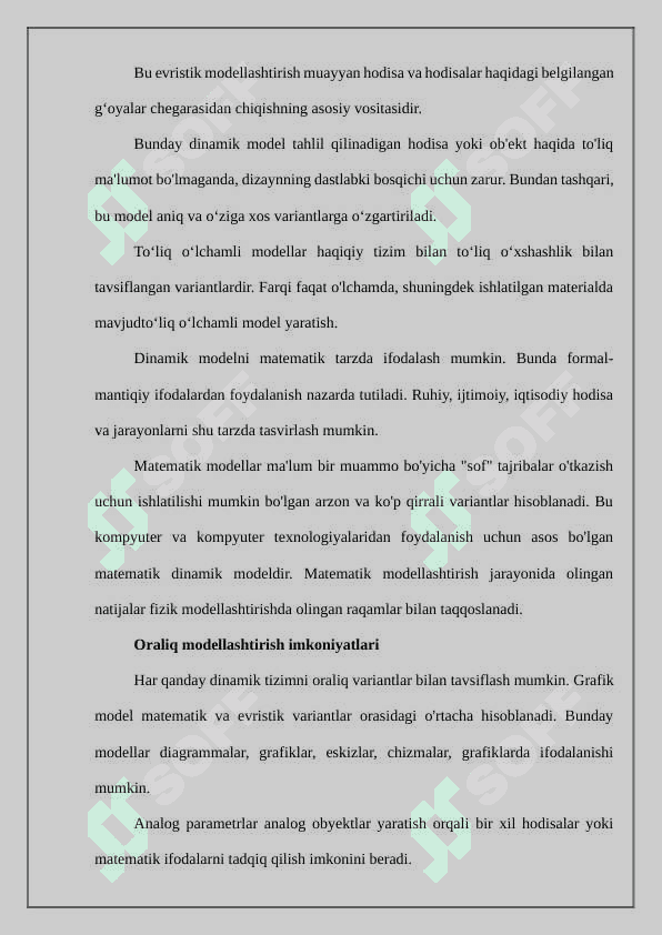 Dinamik modellarni identifikatsiyalash usullari 4