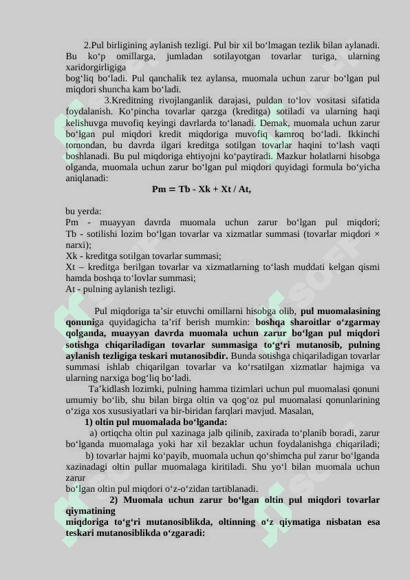 МИЛЛИЙ ИҚТИСОДИЁТ ВА УНИНГ МАКРОИҚТИСОДИЙ  КЎРСАТКИЧЛАРИ 8