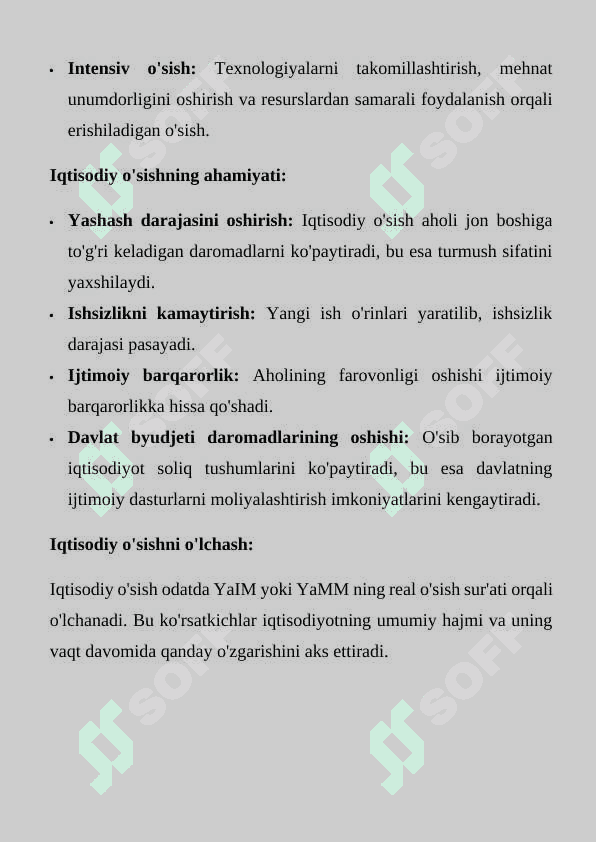 Iqtisodiy o’sishni rag’batlantiruvchi  222 3