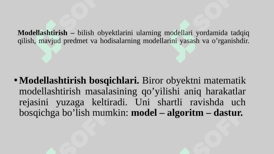 MODELLARNING TUZISH USULLARI 7