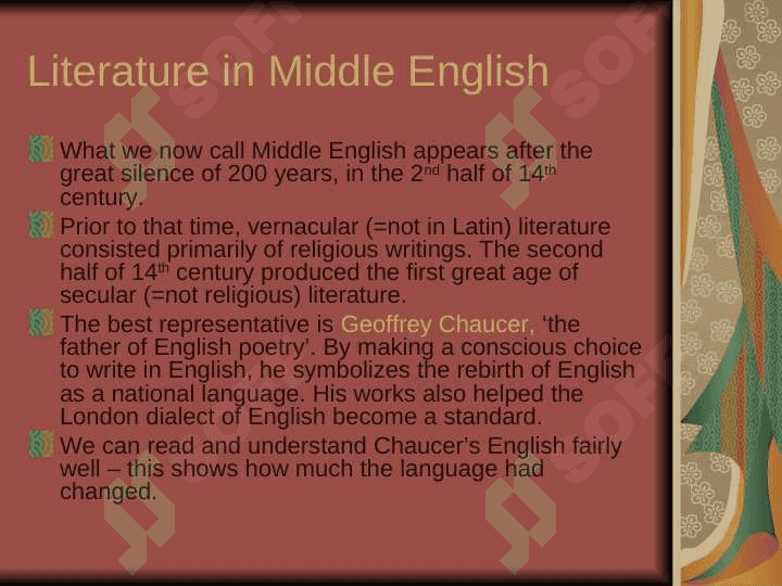 MIDDLE ENGLISH PERIOD 4