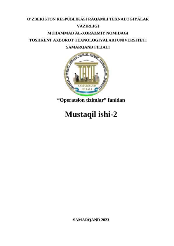 Operatsion tizimlar(Raspberry Pi ) 1
