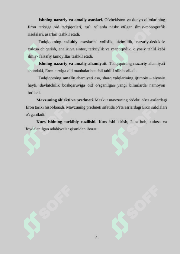 ERON TARIXI  Kurs ishi 6