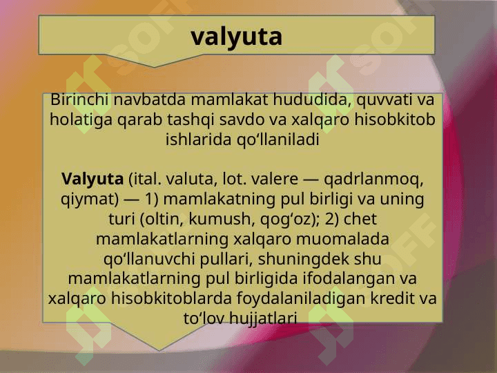 pul tizimi turlari mazmuni elementlari 4