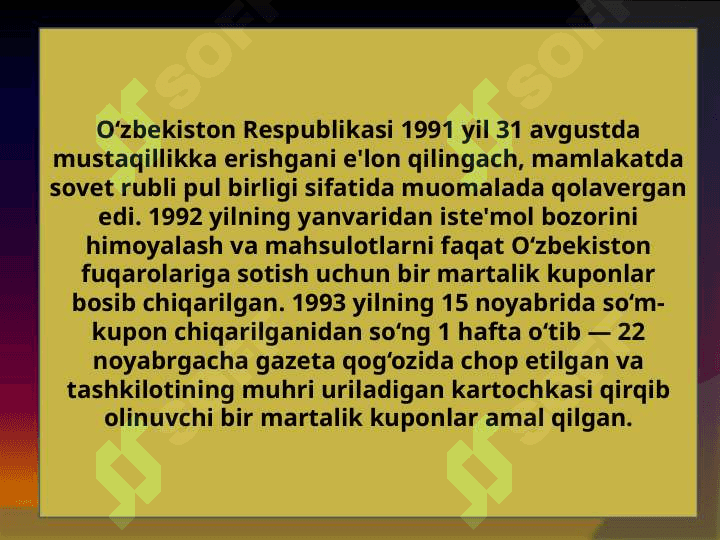 O'zbekiston respublikasi pul tizmi va uning elementlari 2