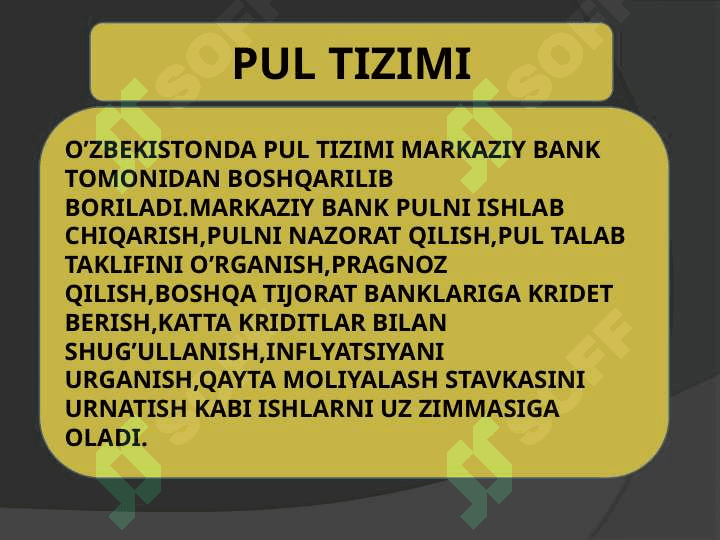 O'zbekiston respublikasi pul tizmi va uning elementlari 4