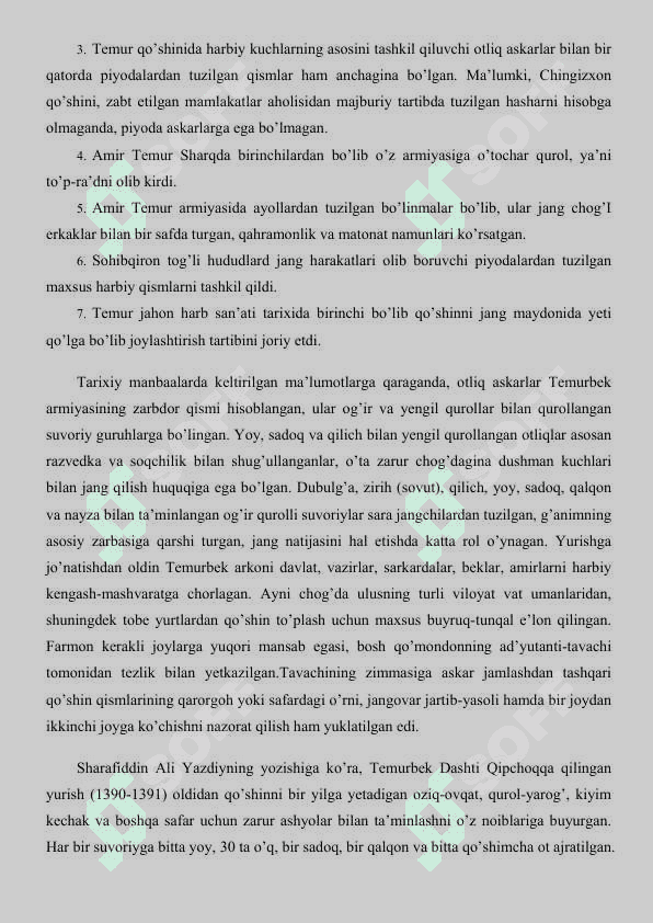 Amir Temurning harbiy yurishlari 3