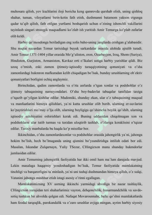 Amir Temurning harbiy yurishlari 5