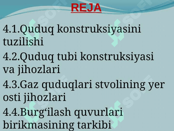 Neft va gaz quduqlarining jihozlari 2