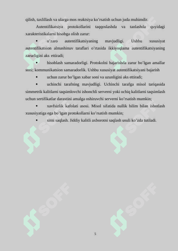Identifikatsiya va autentifikatsiya tushunchasi va vazifalari. 5