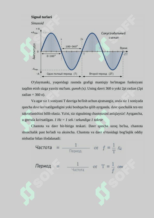 Vaqt va daraja bo’yicha signallarni ifodalash 8