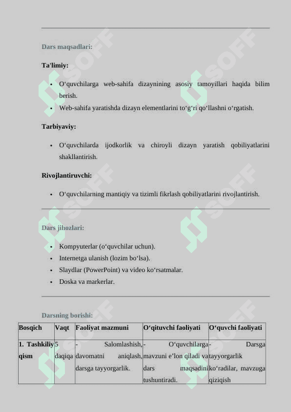 8_sinf_informatika Web-sahifa uchun yaxshi dizayn yaratish Dars ishlanma 3