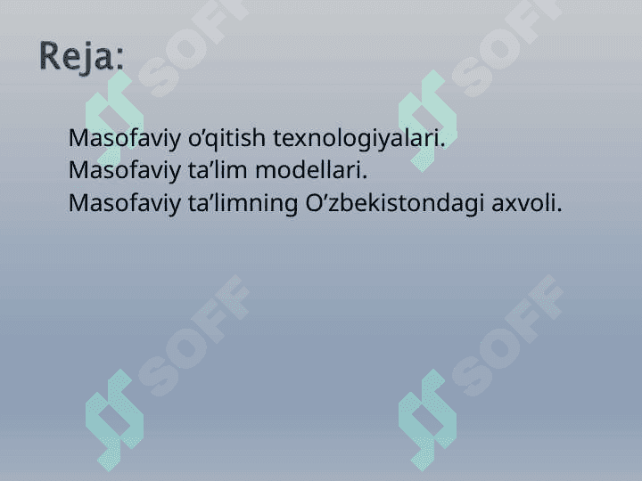 Masofaviy ta’lim 2