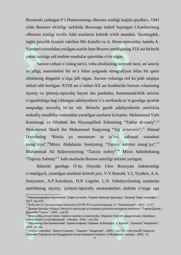 SURXON VOHASIDA HUNARMANDCHILIK TURLARI VA RIVOJLANISHI (Buxoro amirligi davrida) 7