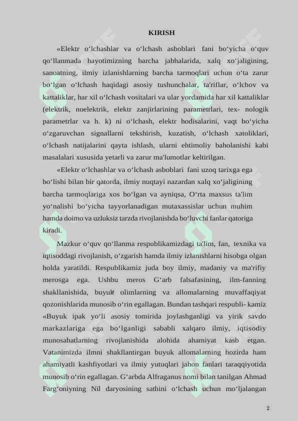 Elektr kattaliklarni diskiret usulda o’lchash 2