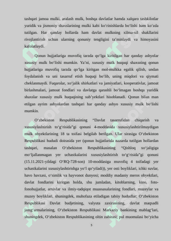 Hususiy mulkning daxlsizligi hamda davlat tomonidan muhofaza qilinishi.docx 5