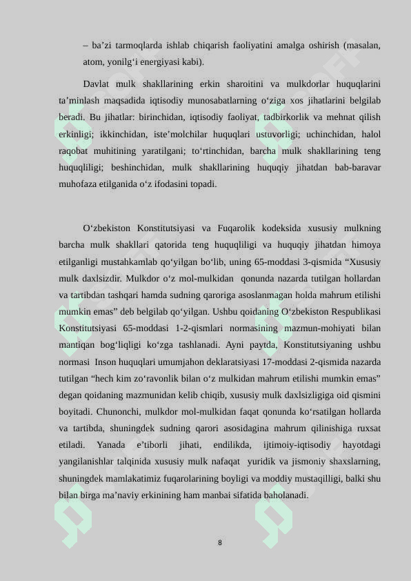 Hususiy mulkning daxlsizligi hamda davlat tomonidan muhofaza qilinishi.docx 8
