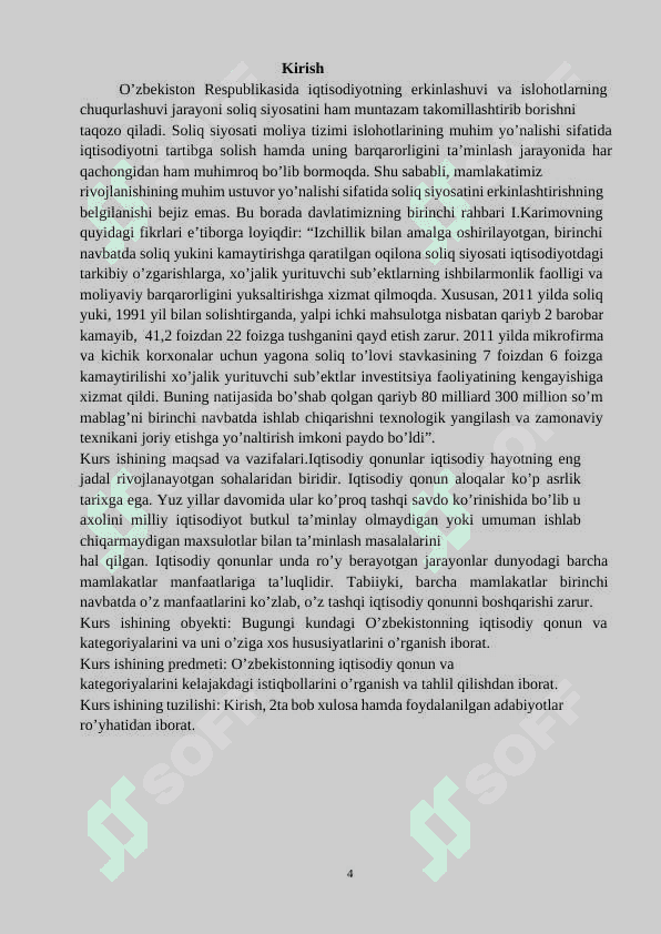 Iqtisodiy qonunlar va ularning amal qilish mexanizmi kurs ishi docx 4