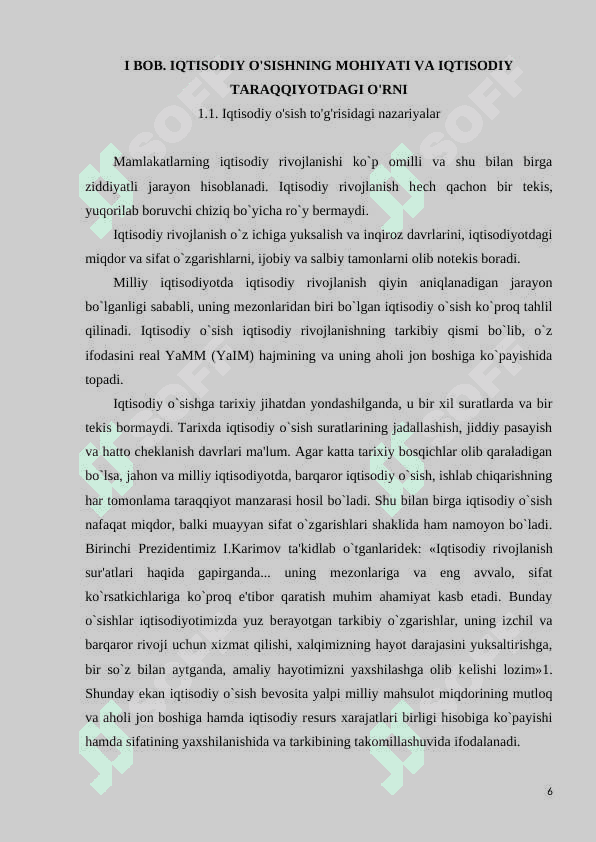IQTISODIY O`SISH IJTIMOIY TARAQQIYOT OMILI SIFATIDA kurs ishi docx 6